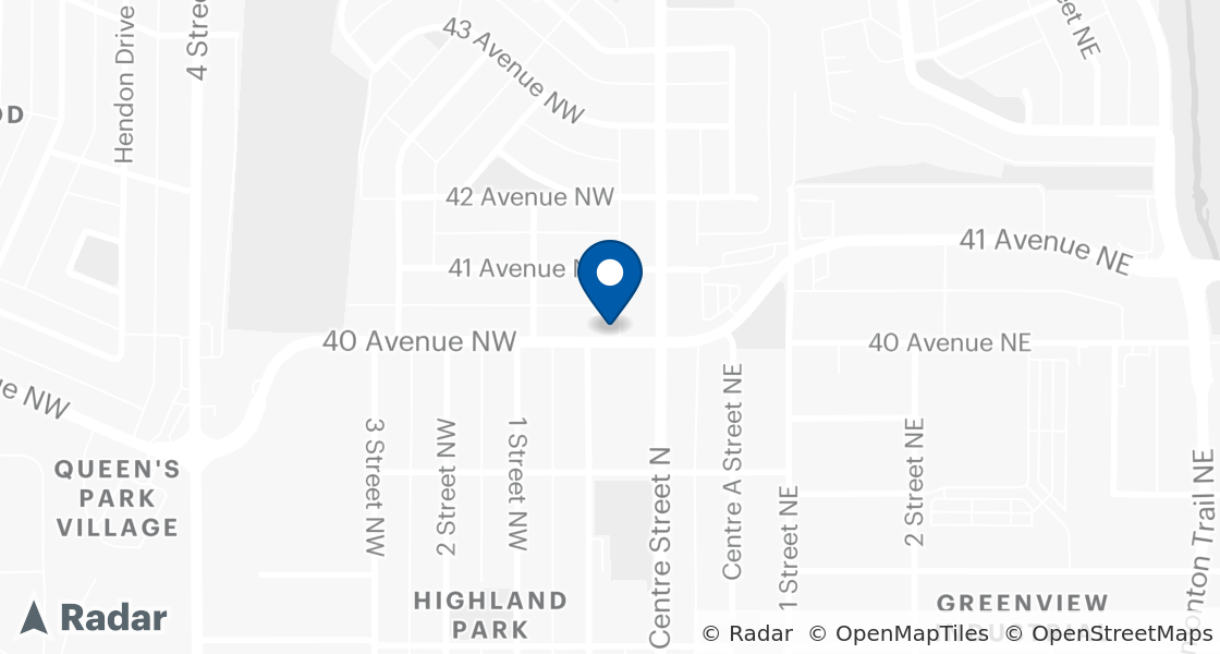 Map of Dairy Queen Location:: 116 - 40th Ave NW, Calgary, AB, T2K 0E3